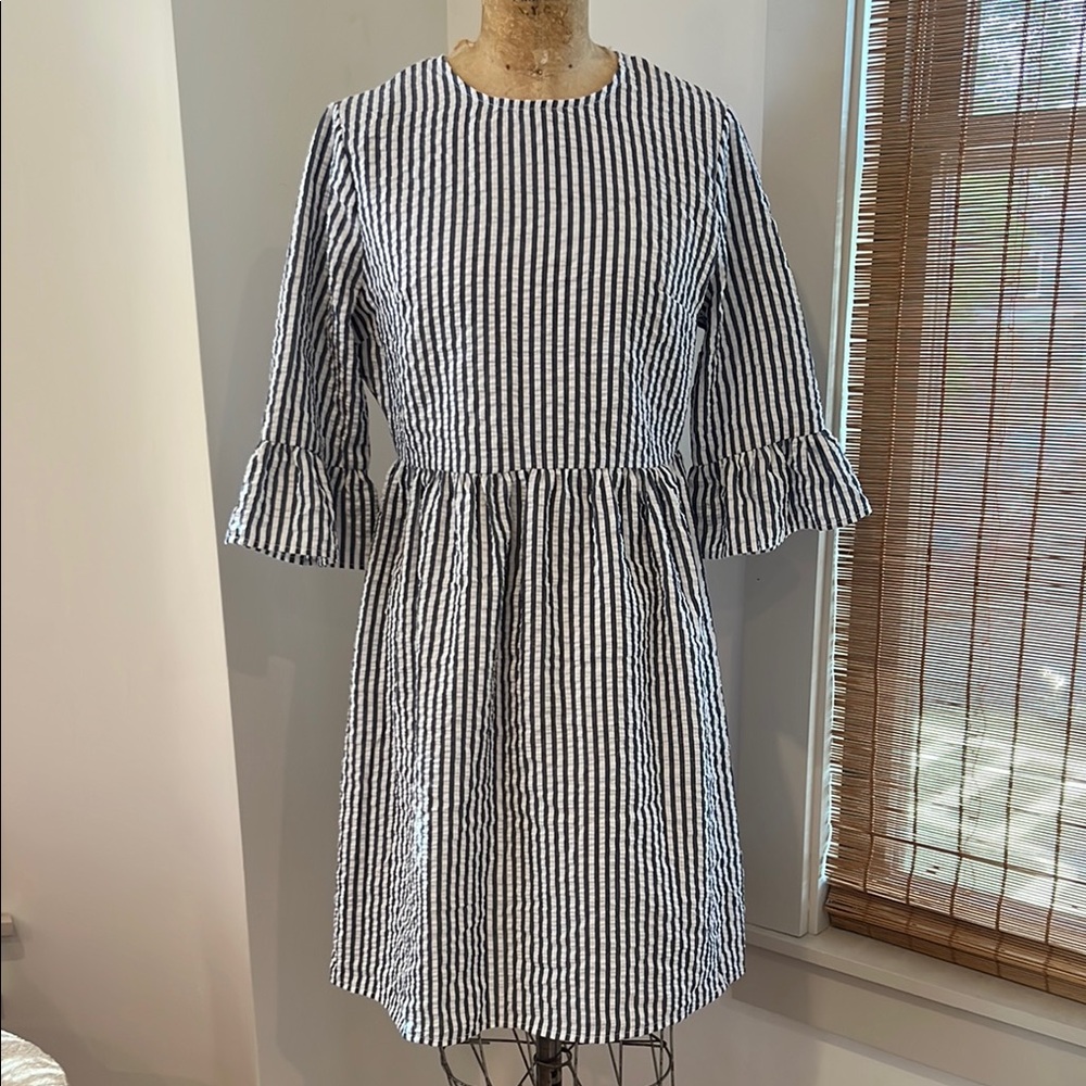Striped Blue and White Womens Dress